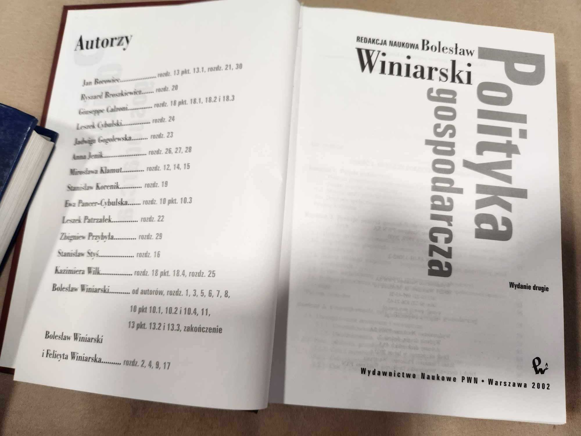 Polityka gospodarcza Bolesław Winiarski 2002