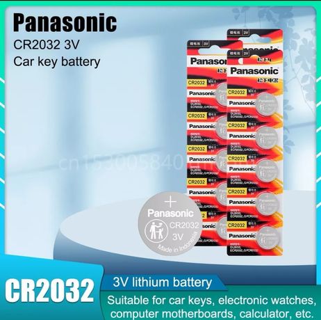 Pilhas Panasonic CR2032 (comandos, chave de carro, tec)