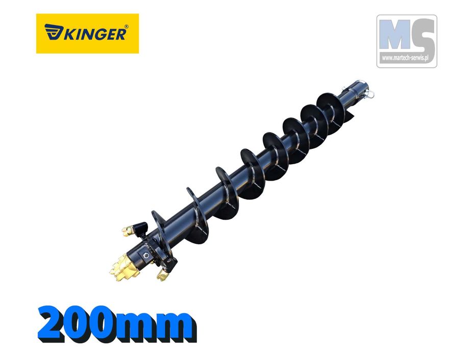 Wiertło do wiertnicy hydraulicznej z zębami z wolframu fi200