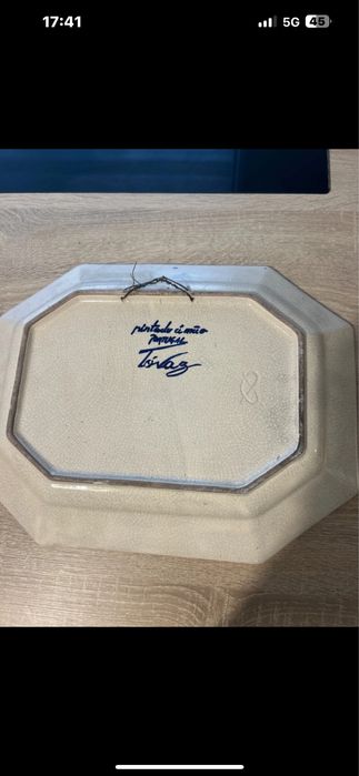 3 pratos de porcelana pintados à mão