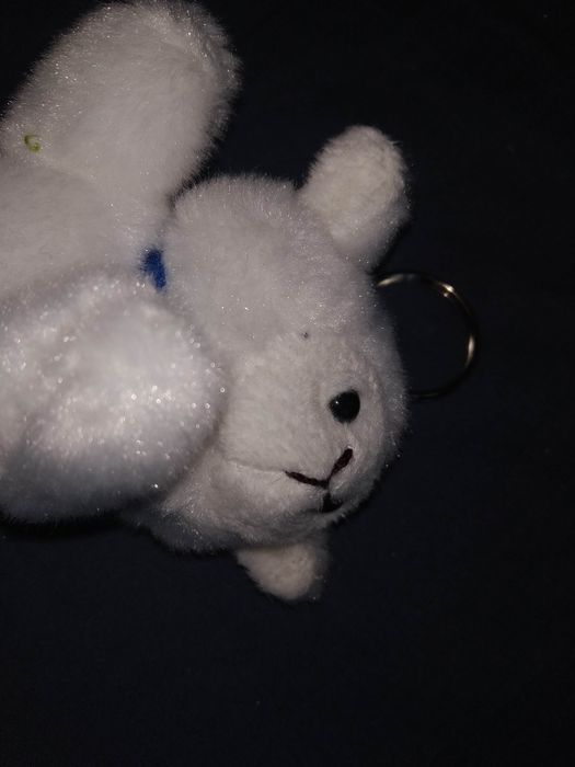 Maskotka brelok biała owieczka