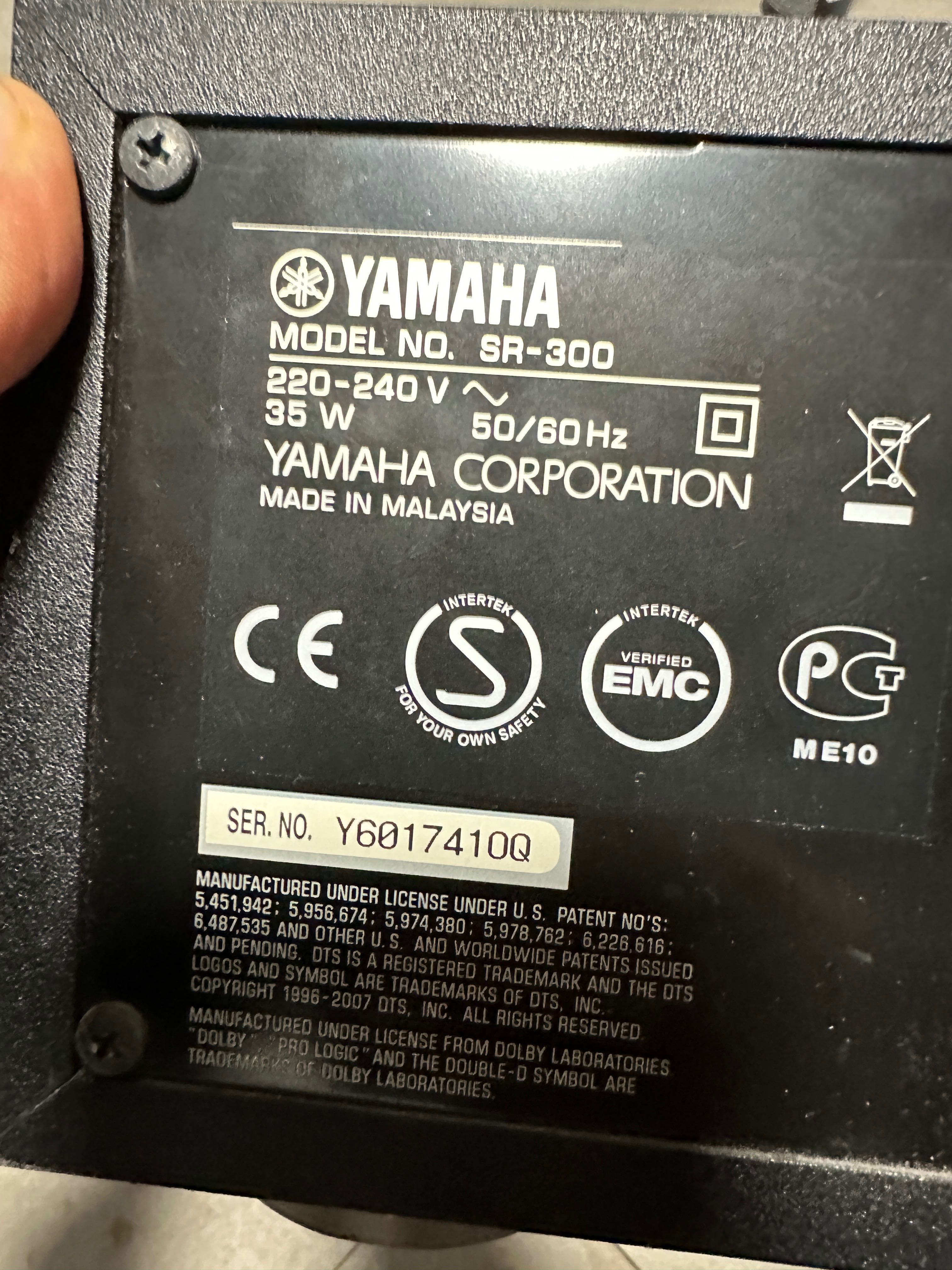 Wzmacniacz YAMAHA SR-300 2,1 z subwooferem i pilotem