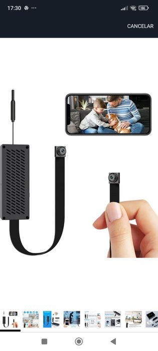 Câmera WiFi HD com bateria.