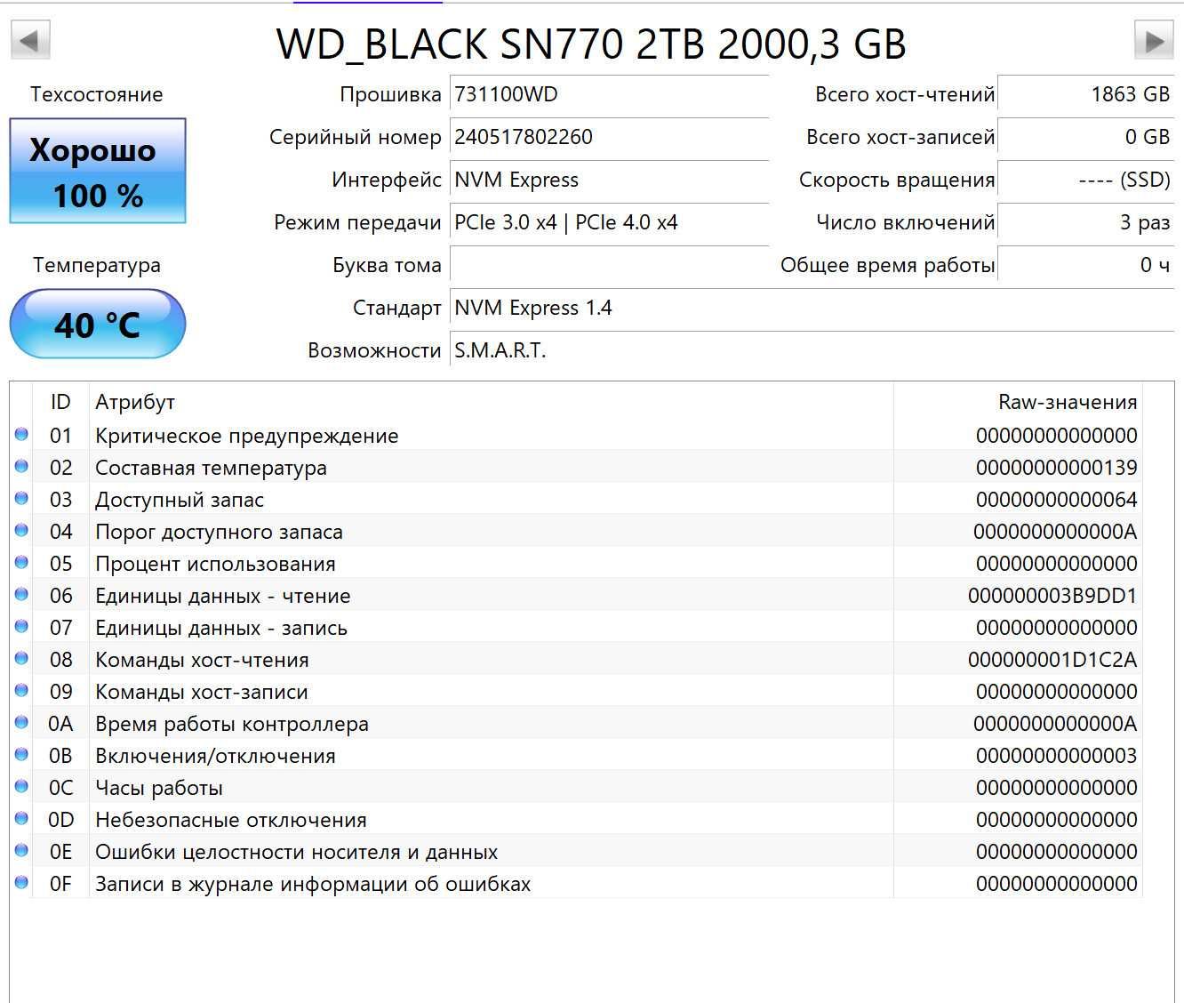 WD Black SN770 2 TB ssd western digital 2тб WDS200T3X0E