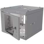 Szafa Serwerowa Wisząca RACK 10" 4U 300mm Szklane Drzwi Szara Stalflex