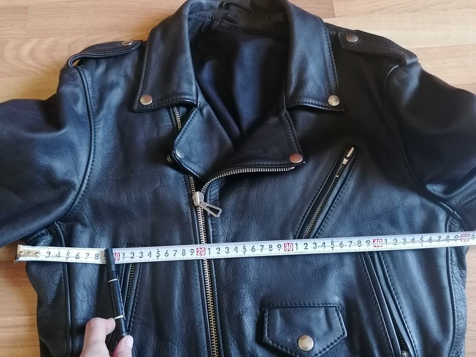 Kurtka ramoneska skóra naturalna, gruba S /M czarna damska