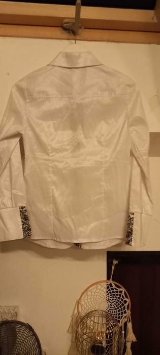 Koszula Roccobarocco S 36 nowa wiskoza biała