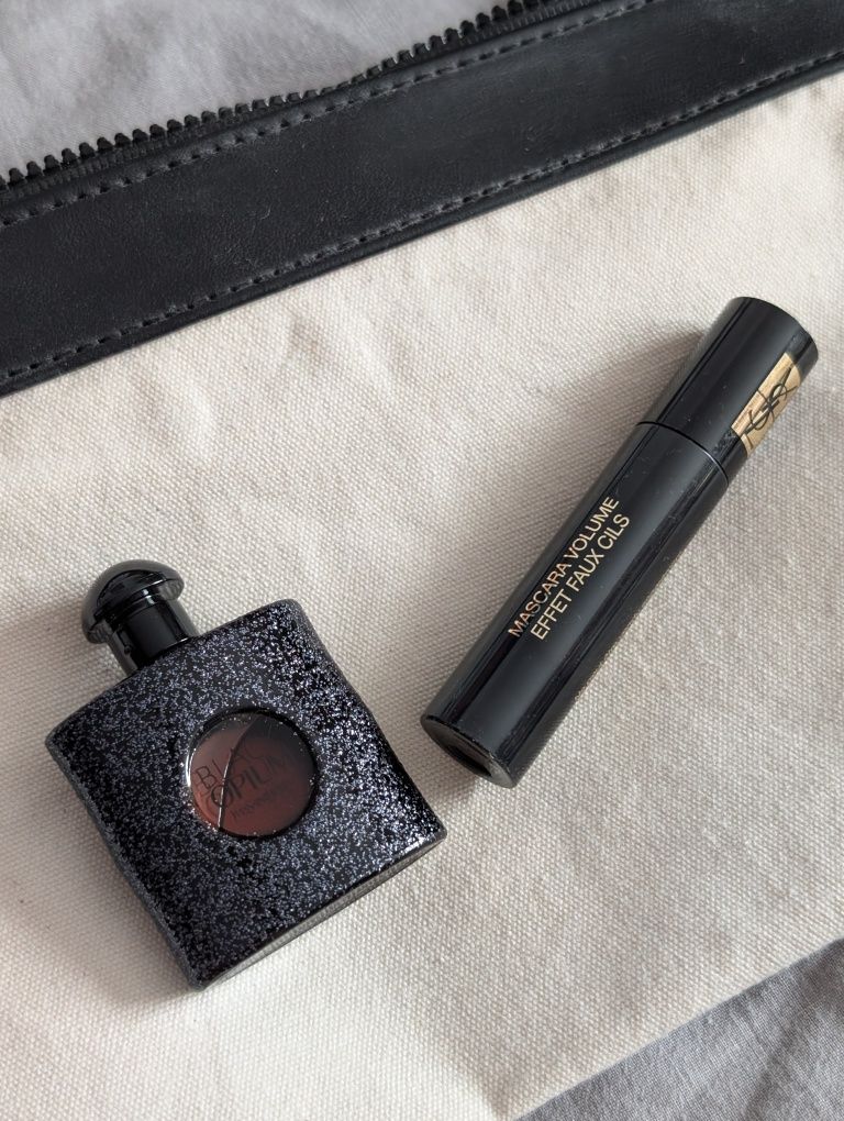 Zestaw Black Opium YSL 7,5ml + maskara 2ml + kosmetyczka
