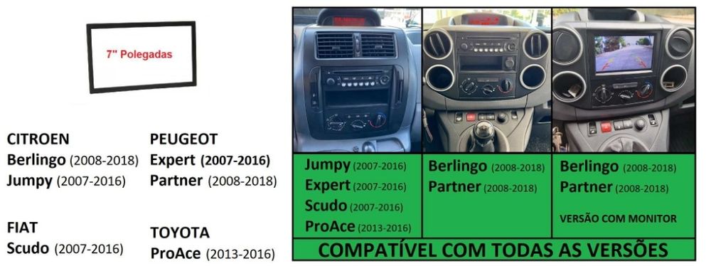 Radio Android Citroen Berlingo Jumpy Peugeot partner Expert Fiat Scudo