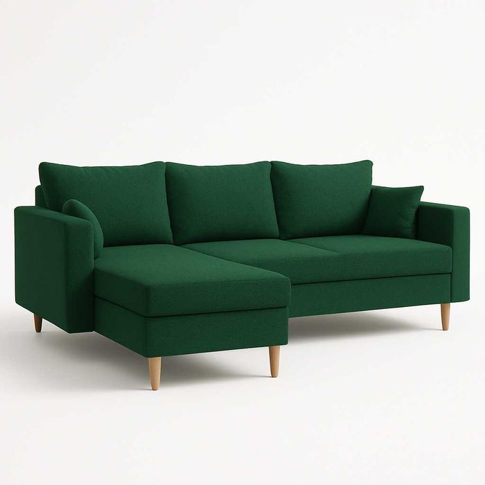 Narożnik Do Salonu IVO Kanapa Sofa Rozkładana 2 Pojemniki Na Pościel