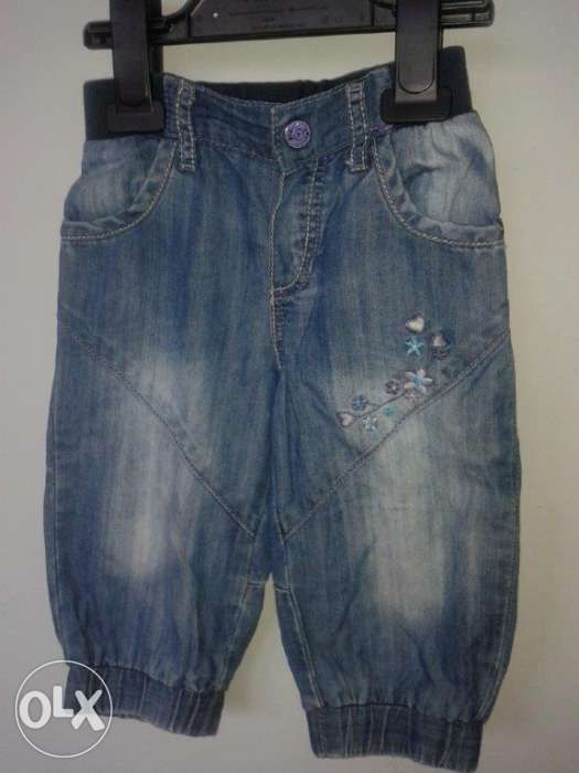 CUBUS spodnie pumpy jeansy z haftem r.80+ CUDO!