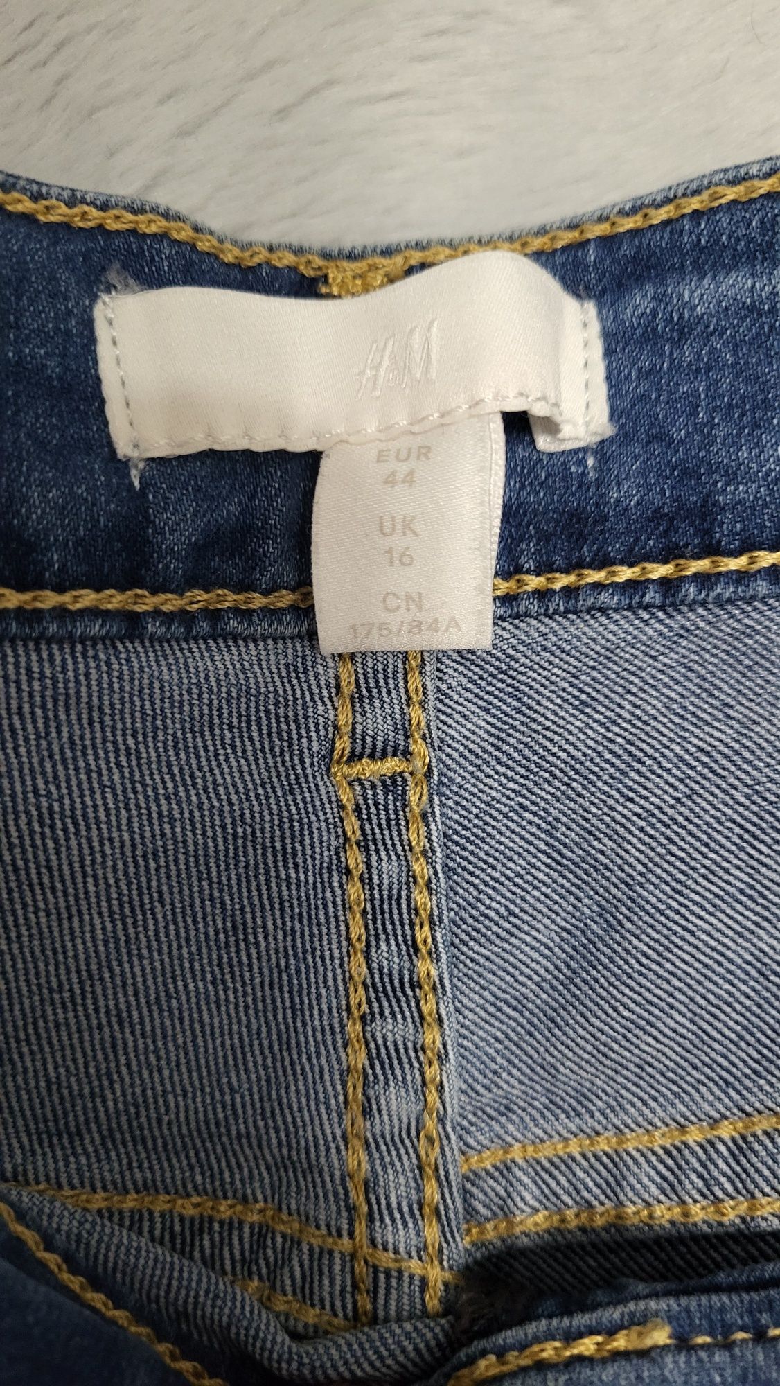 Spodenki skóry jeansowe damskie h&m 44