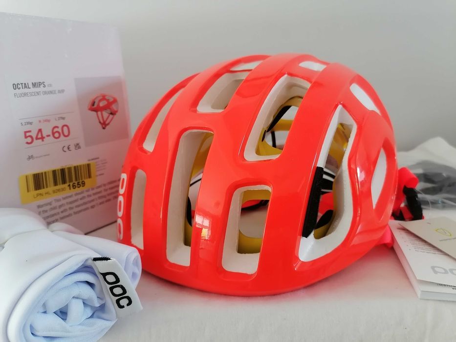 Kask rowerowy szosowy Poc Octal Mips Fluorescent Orange Avip M 54-60cm