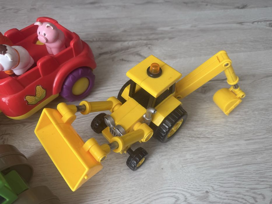 Zestaw pojazdów dla chłopca traktor koparka walec