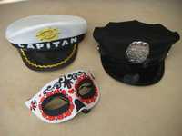 przebranie strój dla dorosłych POLICJANT + Capitan + Maska karnawałowa