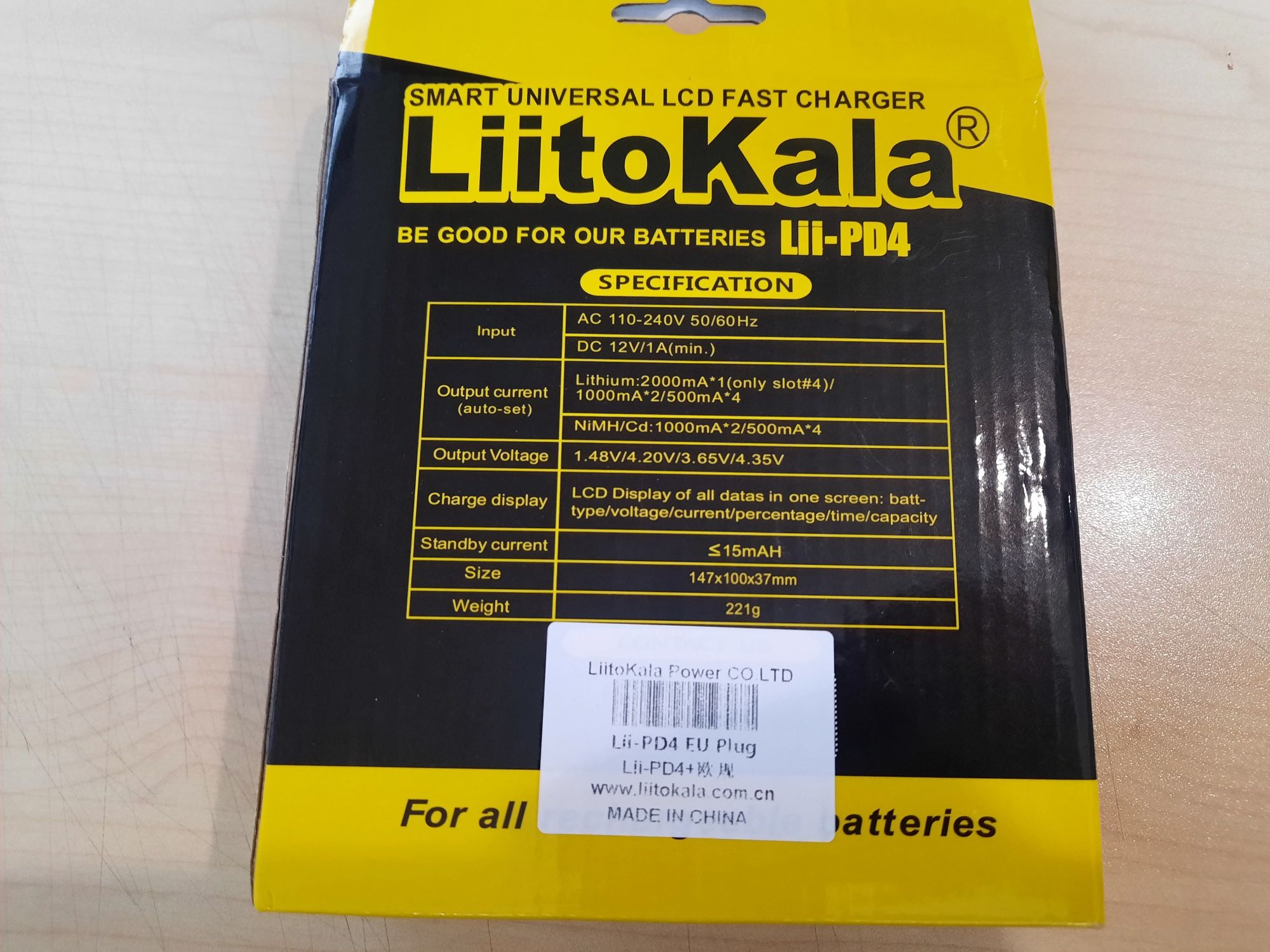 Зарядний пристрій LiitoKala Lii-PD4