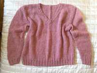 Sweter ręcznie robiony z alpaką