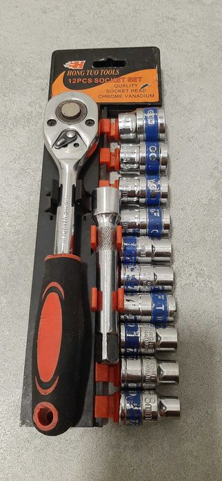 Kucze nasadowe z grzechotką 1/2" 12 elementów