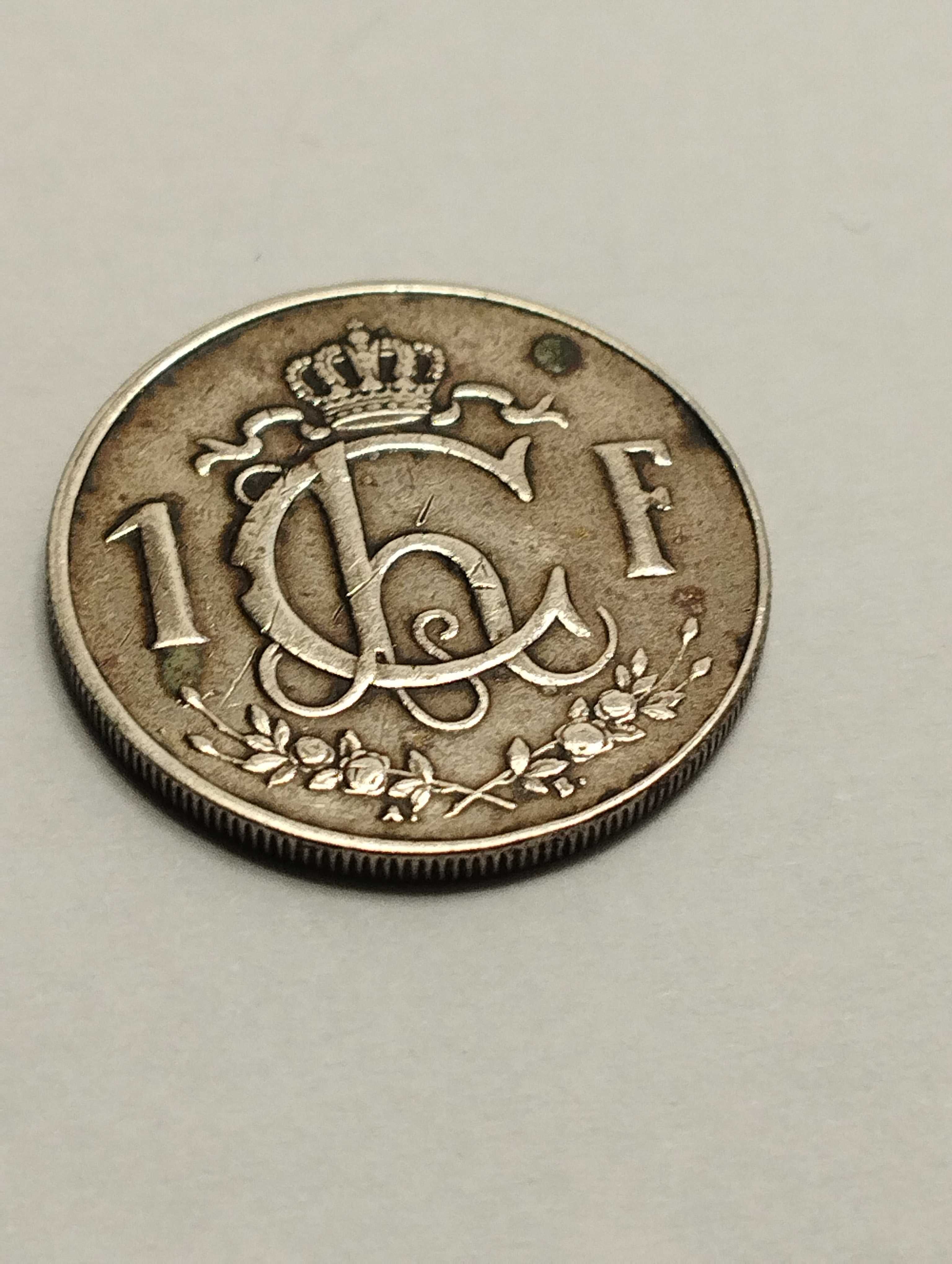 Sprzedam monetę  Luksemburg 1 frank 1960r. stan db.