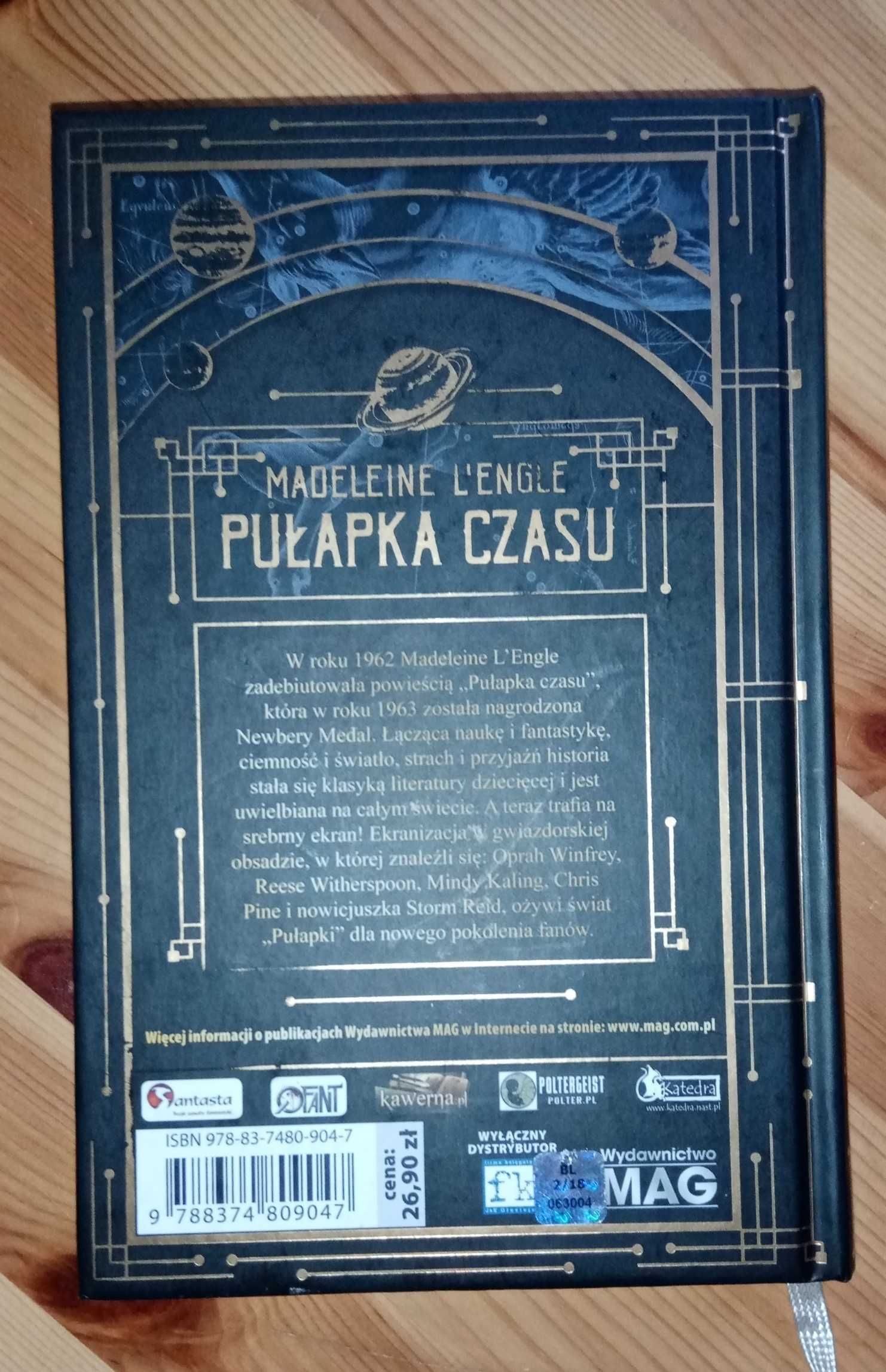 Pułapka czasu. Madeleine L'Engle. Książka.