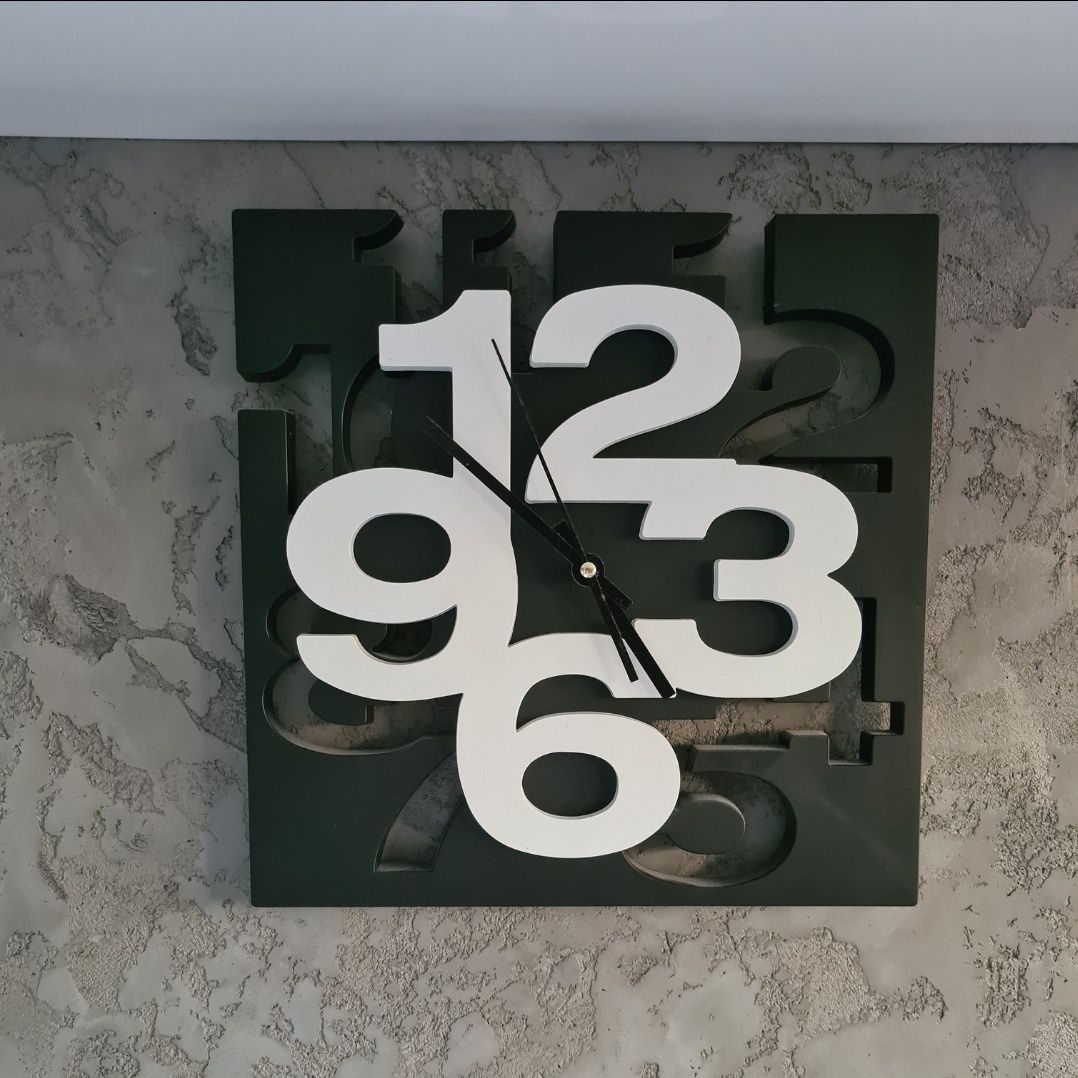 Zegar ścienny 3d GMMH 1106, płynny ruch sekundnika
