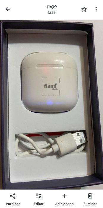 Fones sem fios usados