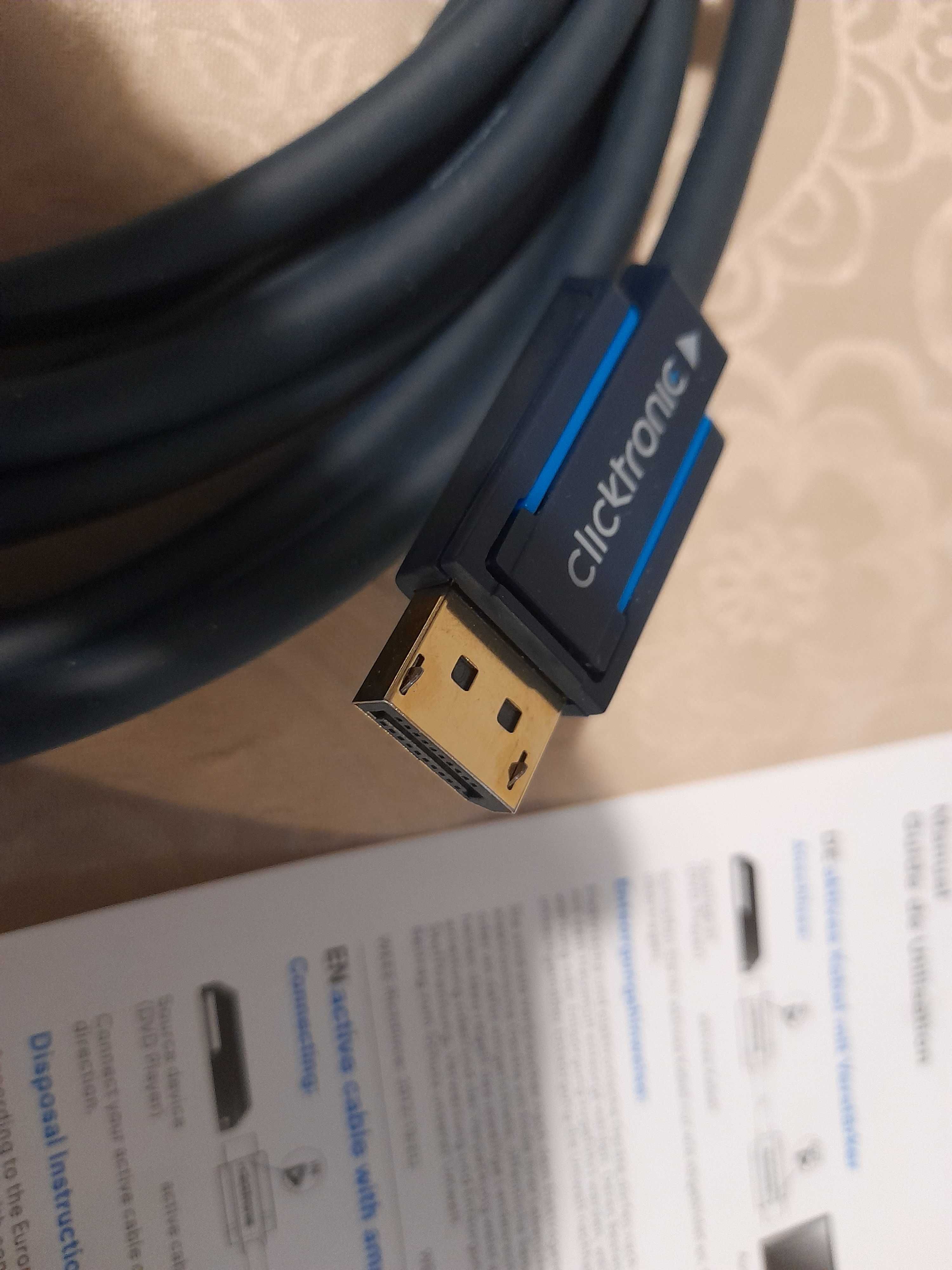 Clicktronic DisplayPort HDMI kabel 4k 60 Hz DP 1.4 do HDMI 2.0