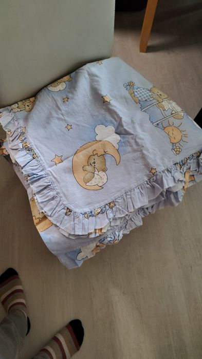 Baldachim + POŚCIEL na lozeczko niemowlaka