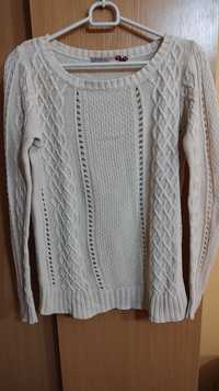 Damski sweter ażurowy