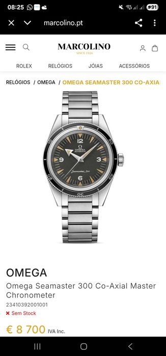 Relógio omega perfeito