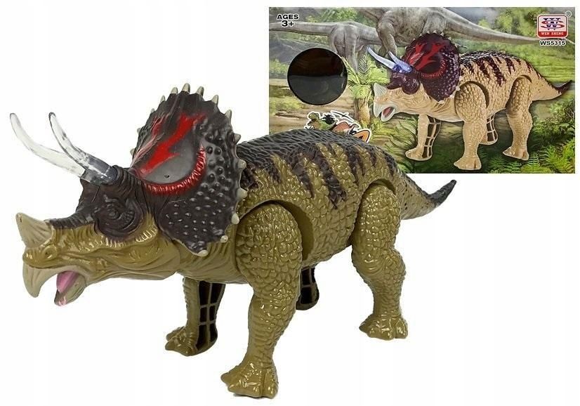 Dinozaur Triceratops Zielony, Leantoys