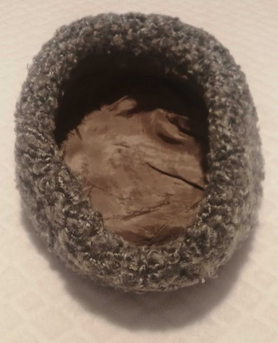 Czapka, beret, szary, melanż, 52cm (Odzież, Kostiumy)
