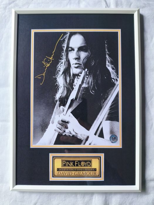 Moldura Pink Floyd - David Gilmour com Autógrafo (A4)