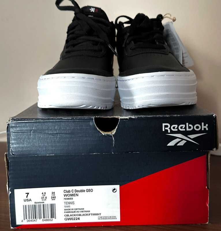 Buty Reebok czarne Club C Double Geo r. 37,5