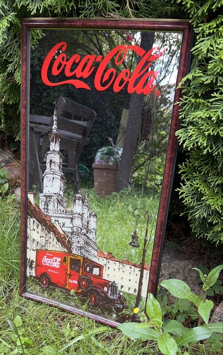 Unikatowe lustro Coca Cola z ratuszem Poznanskim