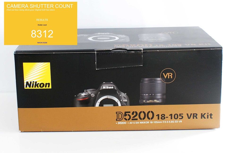 Tylko 8300 zdjęć!! Nikon D5200+18-105mm VR+Torba+Nowa 32 GB + Pudełko