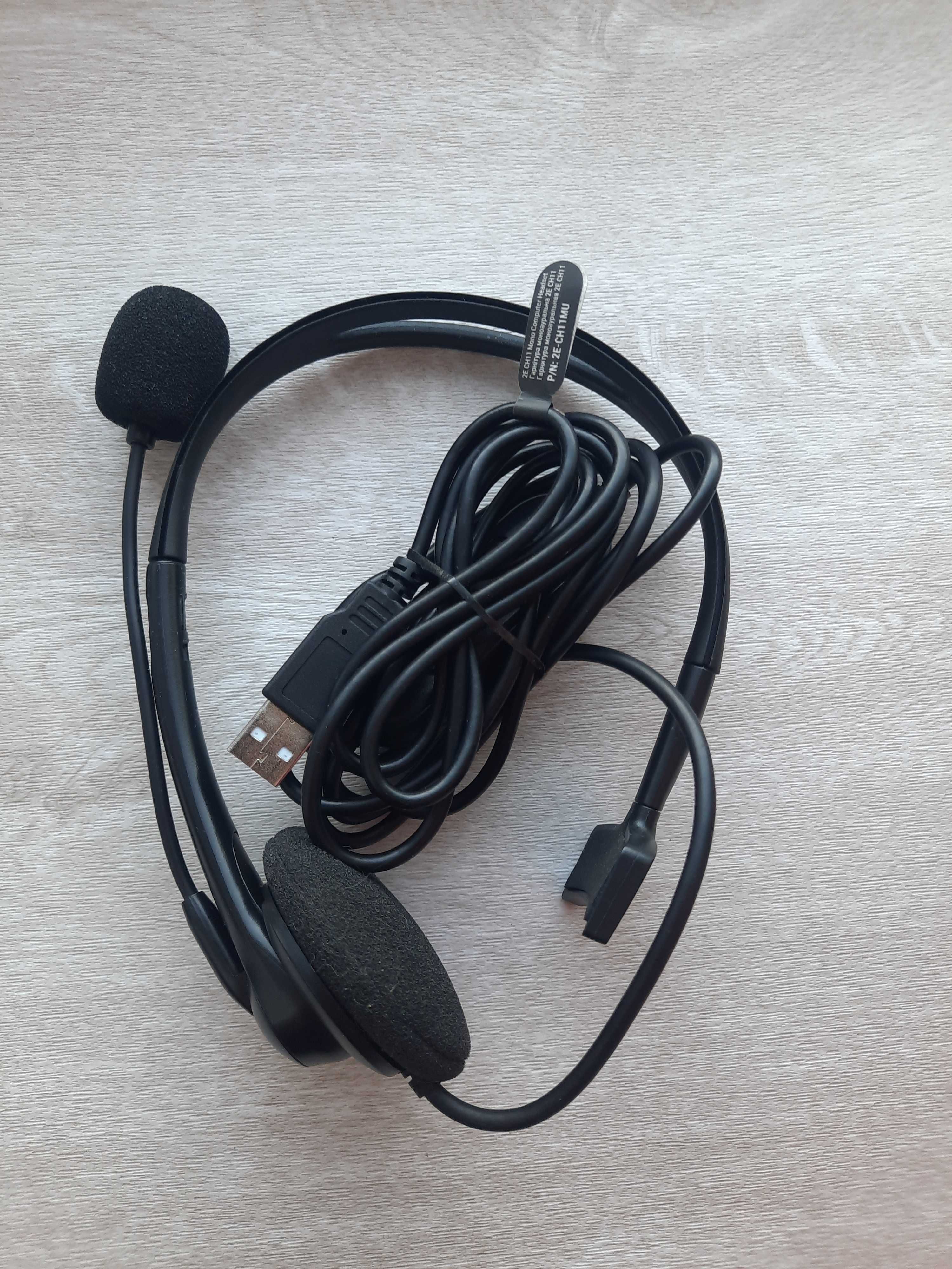 Навушники 2E CH11 Mono USB (2E-CH11MU)