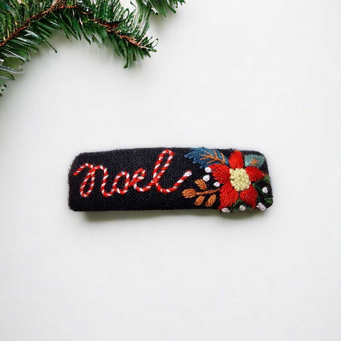 Ganchos bordados à mão- Natal
