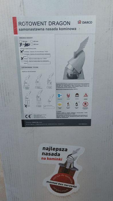 Nasada kominowa Darco Rotowent Strażak