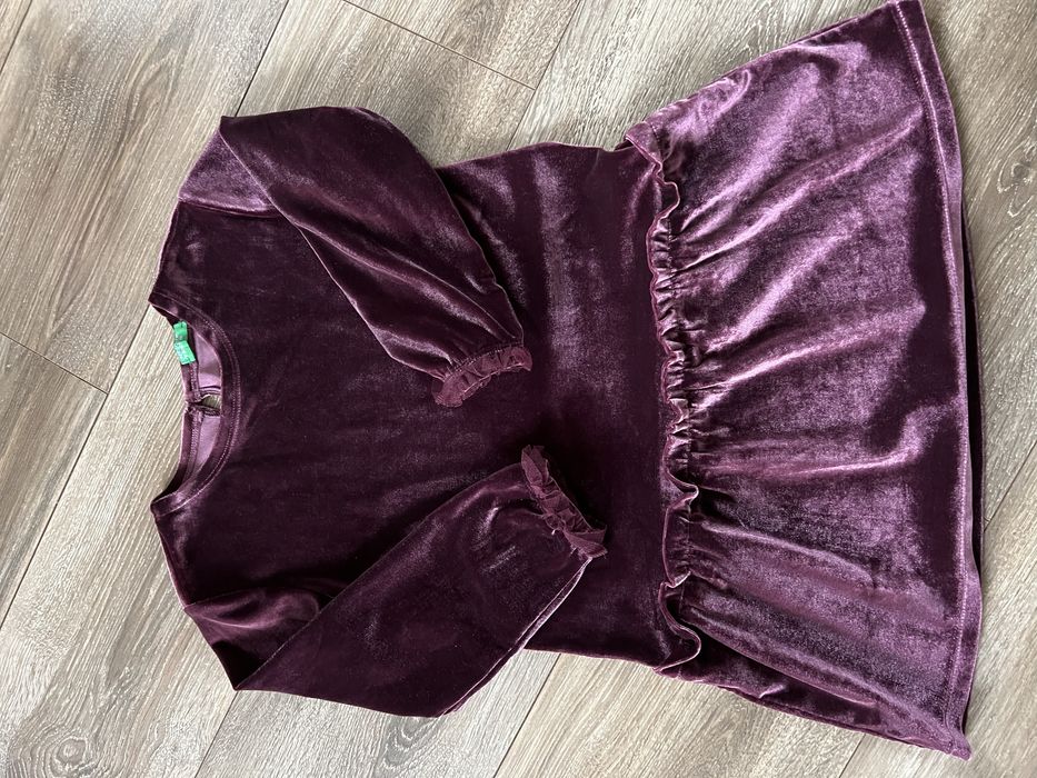 Велюрове плаття Сукня бордова для дівчинки на 4 роки