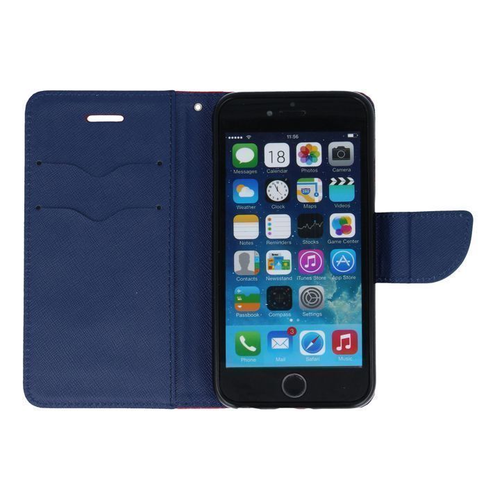 Etui Smart Fancy Do Iphone 15 6,1" Czerwono-Granatowe