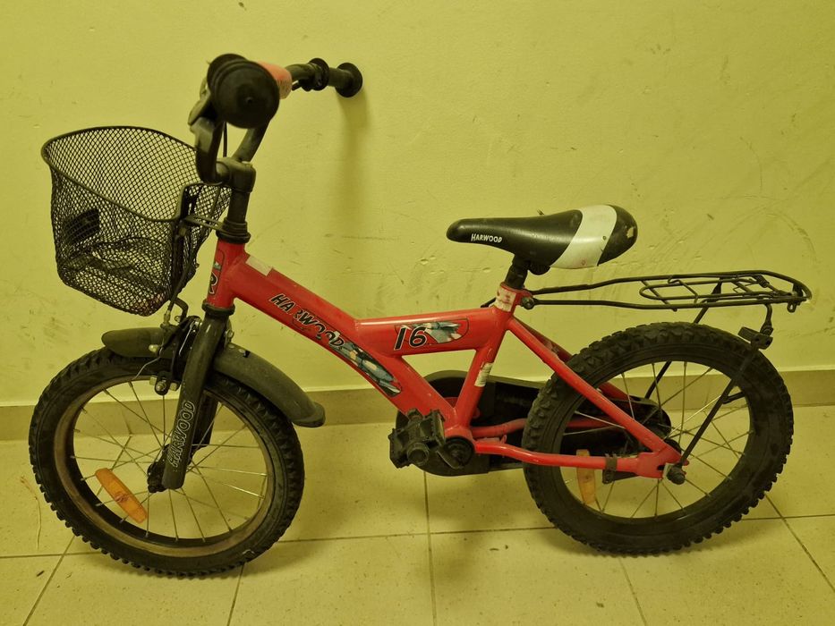 rower dziecięcy 16" cali czerwony