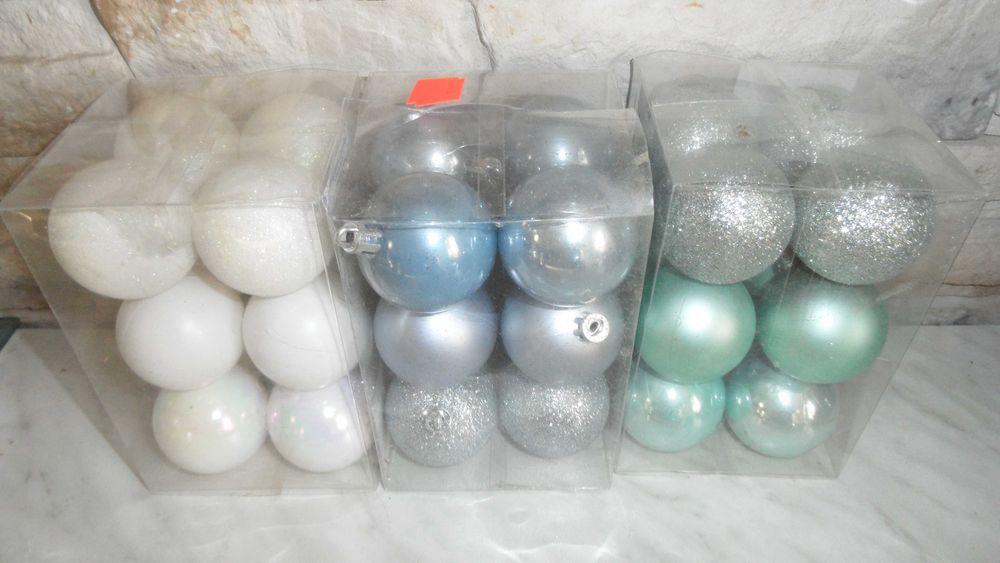 Bombki plastikowe 3 opakowania