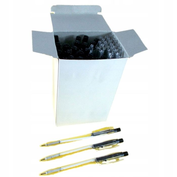 Długopis klasyczny automatyczny, 48 szt., mix kolorów