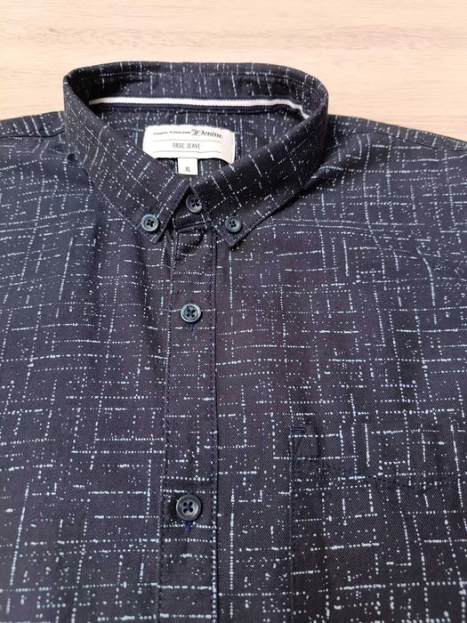 Wzorzysta koszula długi rękaw kołnierzyk kieszonka 'Tom Tailor' XL