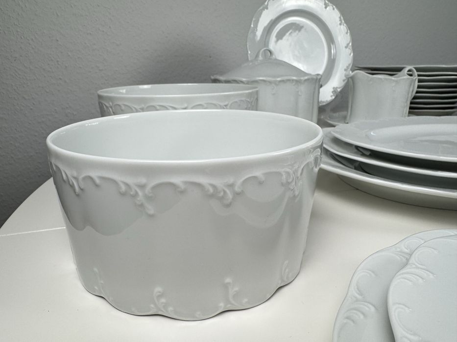 Serwis obiadowy Rosenthal Monbijou na 12 osób Biały