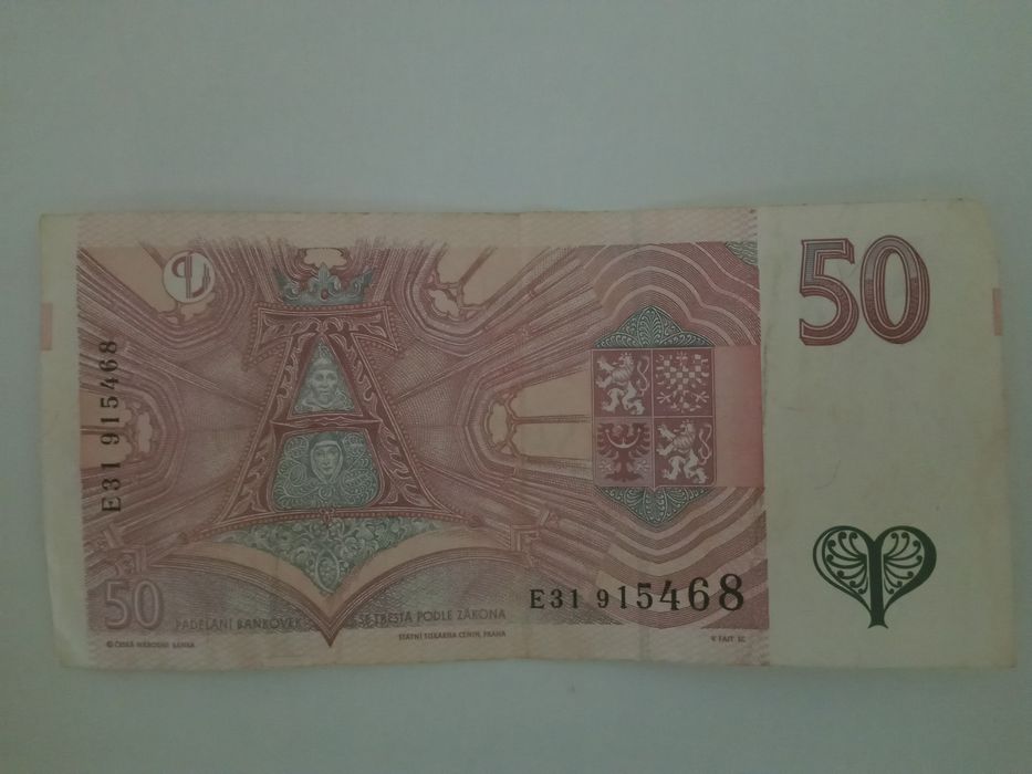 Banknot 50 koron czeskich 1997 r