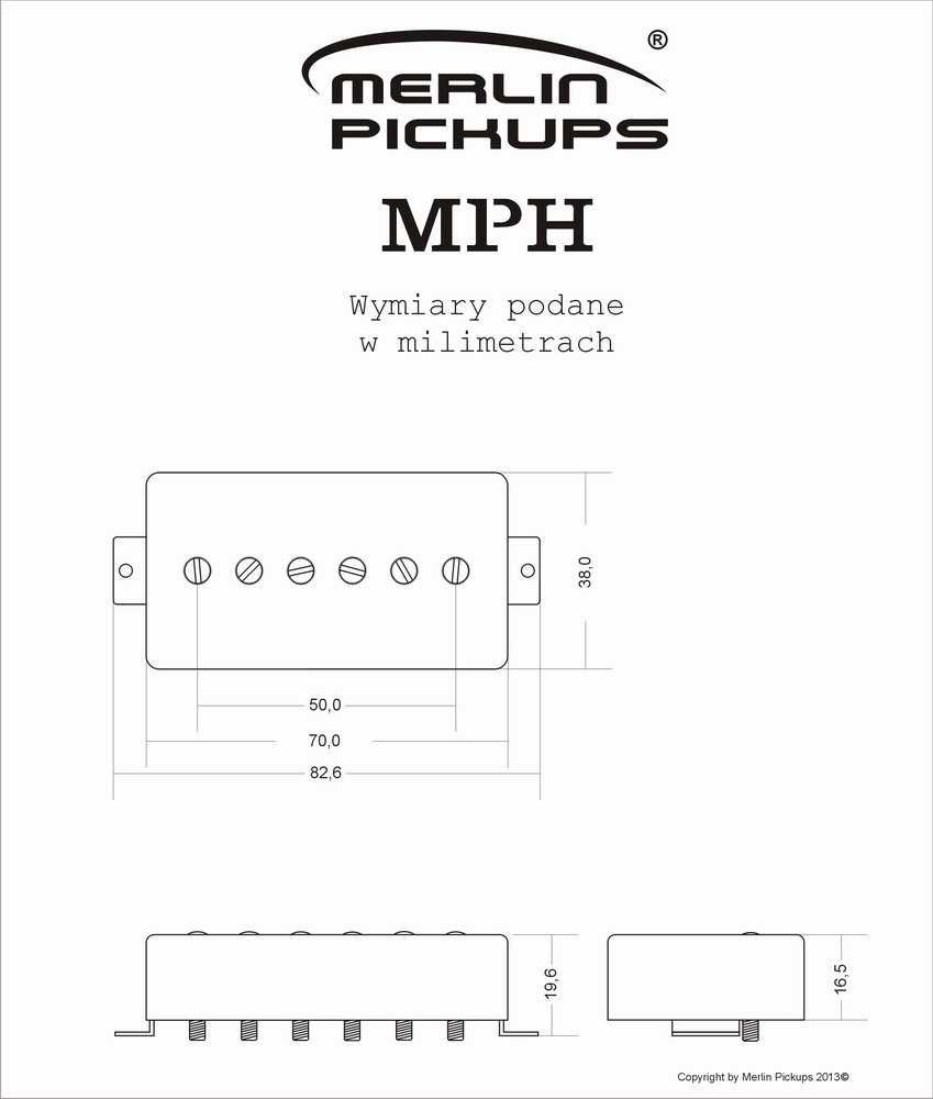 Merlin MPH przetwornik gitarowy pickup P90 gold/silver neck/bridge