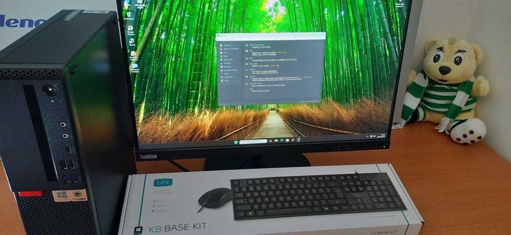 Pack Pç Lenovo M720S+Lcd 22"P 8ªG|I7-8700|16G|NVMe512+HD1TB|5G+BT|W11