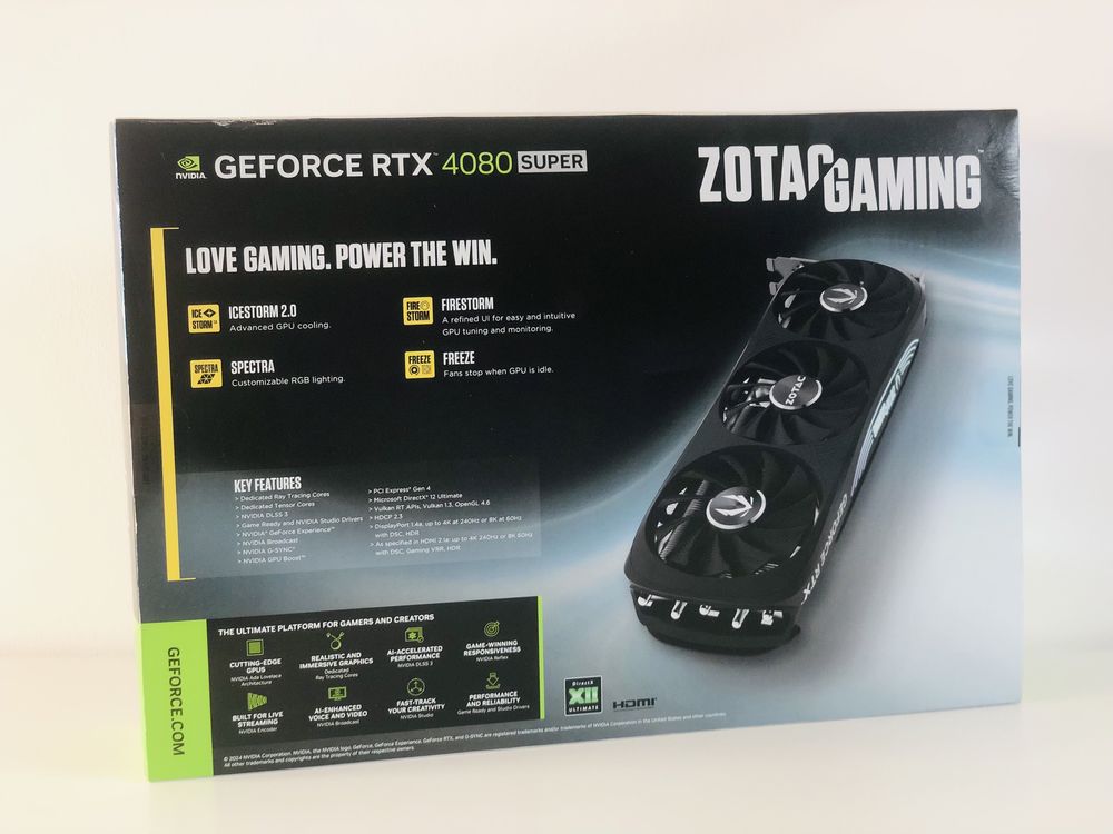 Ігрова Відеокарта ZOTAC GAMING GeForce RTX 4080 SUPER Trinity 16 ГБ